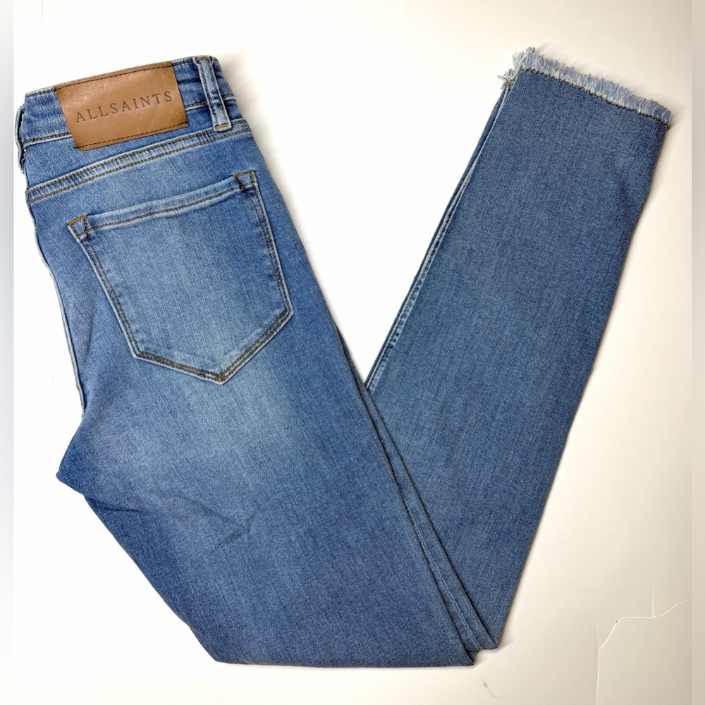 All Saints Women's Mast Fit Skinny Blue Jeans Size- 28 - Picture 7 of 9